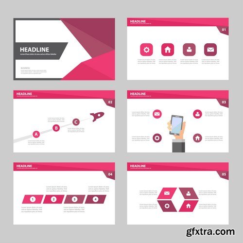 Presentation Template & Polygon Infographic - 50xEPS