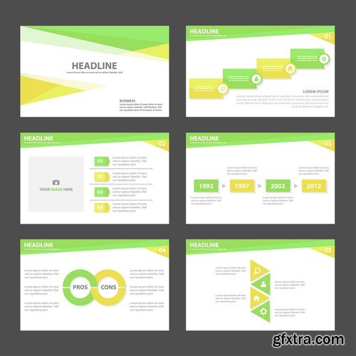 Presentation Template & Polygon Infographic - 50xEPS