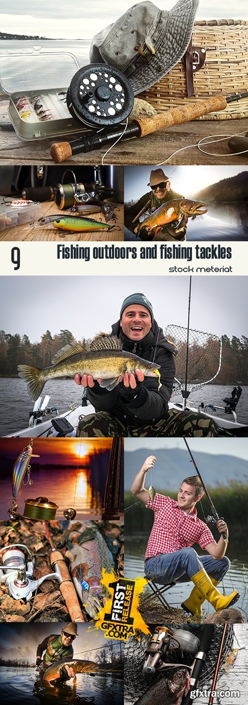 Fishing outdoors and fishing tackles