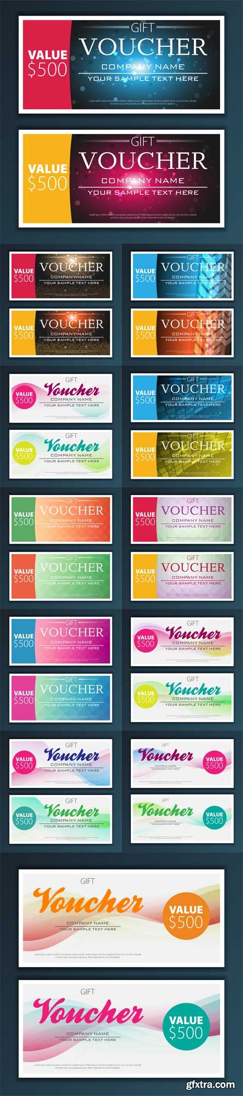 Vector Set - Gift Voucher Templates