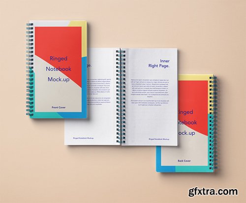 PSD Ringed Paper Notebook Mockup PSD Ringed Paper Notebook Mockup