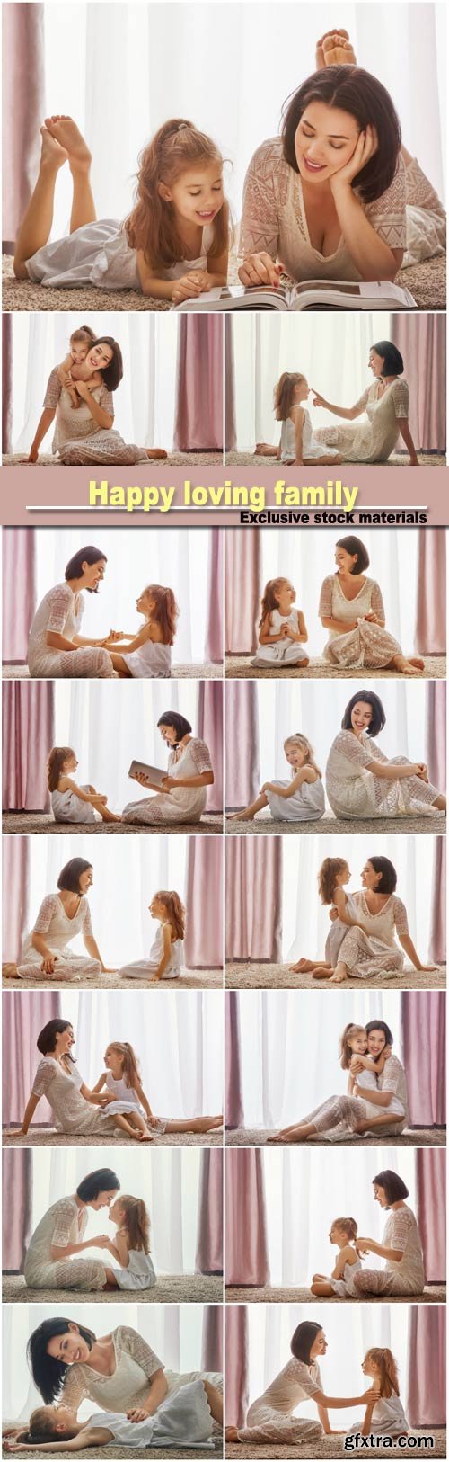 Happy Loving Family, Mother and Her Daughter 15xJPG Happy Loving Family, Mother and Her Daughter 15xJPG