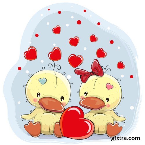 Romantic, Love & Gentle Illustrations - 25xEPS