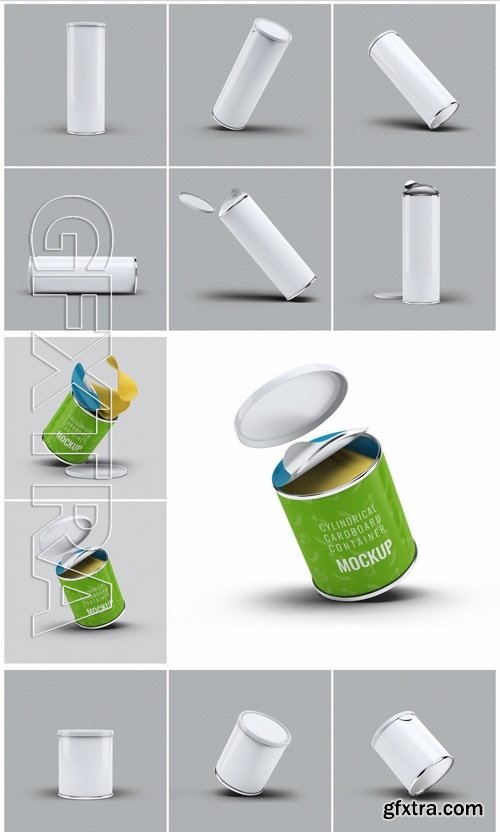 Cylindrical Cardboard Container Mock-Up