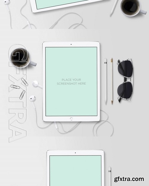 White iPad Pro & Pencil Lifestyle Mock-Up