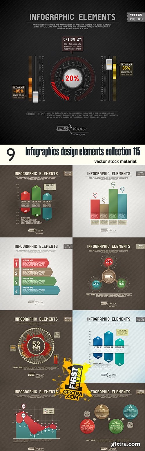 Infographics design elements collection 115
