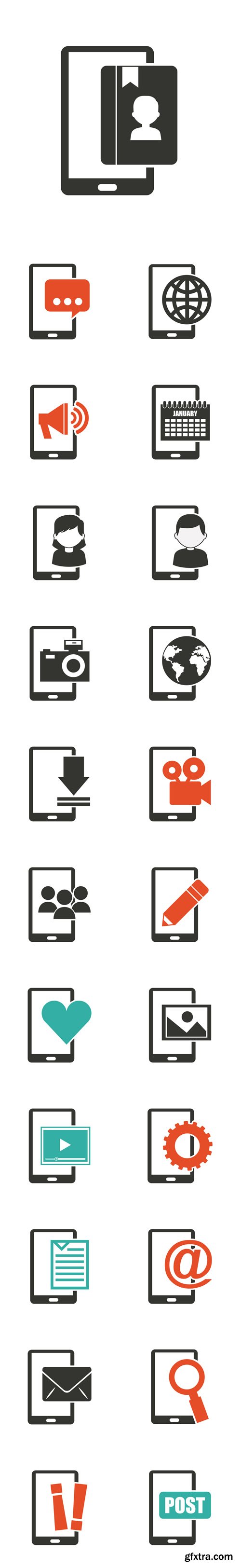 Vector Set - Usefull App for Smartphone Illustration Design Vector Set - Usefull App for Smartphone Illustration Design