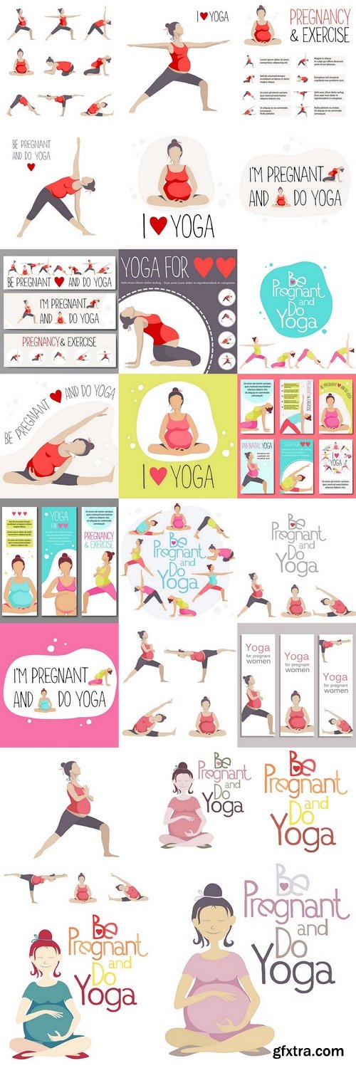 Template of Banner for advertising pregnant yoga Template of Banner for advertising pregnant yoga