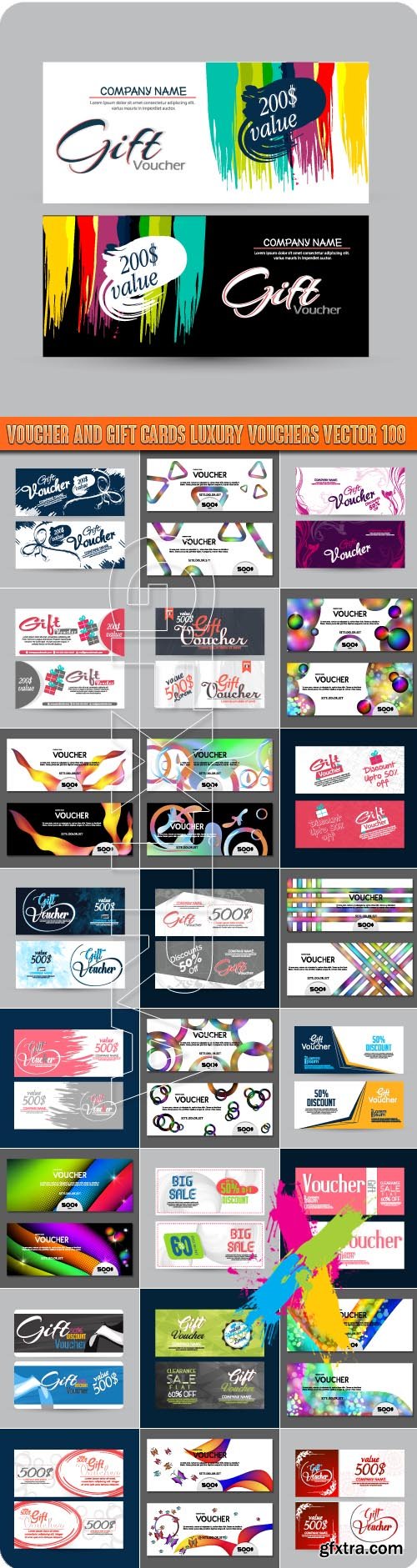 Voucher and gift cards luxury vouchers vector 100