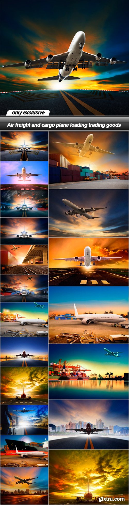 Air freight and cargo plane loading trading goods - 20 UHQ JPEG