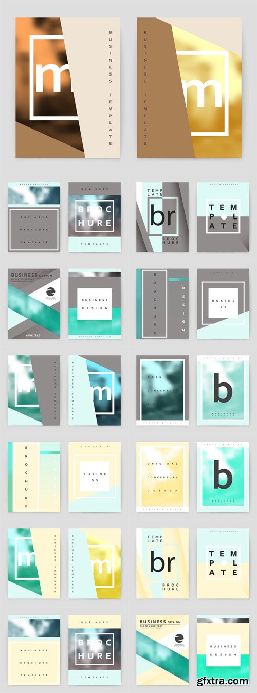 Vector Set - Layout Design Templates, Annual Report Brochure Vector Set - Layout Design Templates, Annual Report Brochure