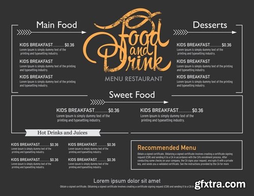 Collection menu food fast food cooking meal drink vector image 25 EPS Collection menu food fast food cooking meal drink vector image 25 EPS