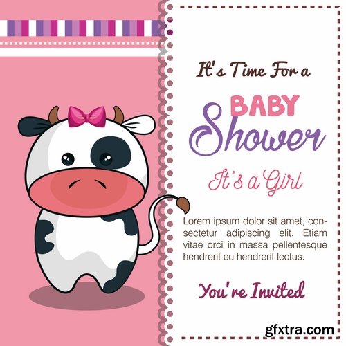Collection of Cover invitation card birthday greeting card vector image 25 EPS
