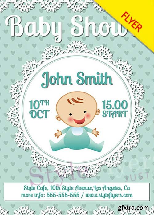 Baby Shower PSD V14 Flyer Template