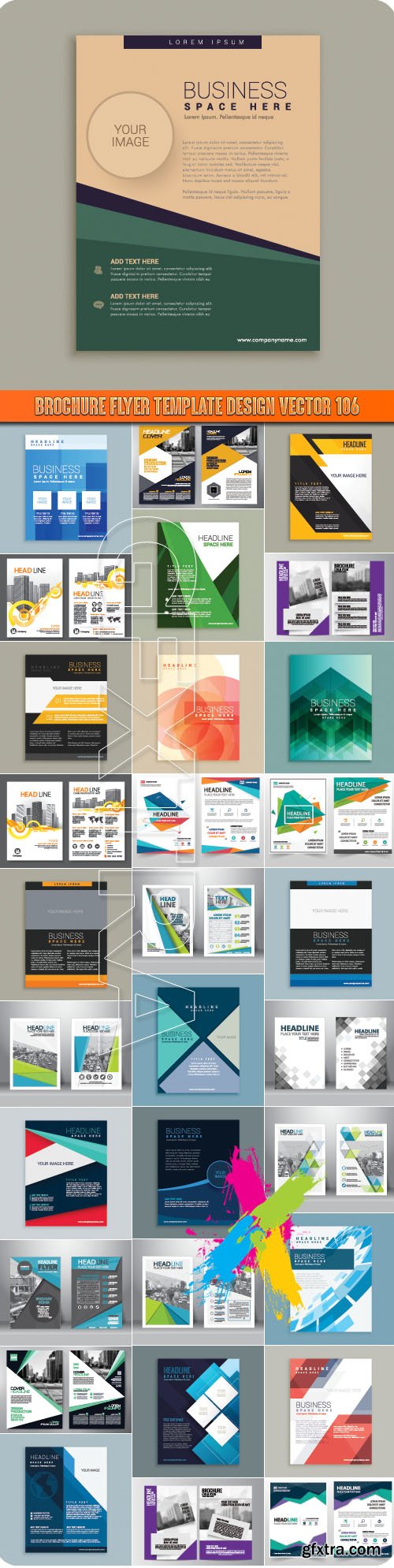Brochure flyer template design vector 106