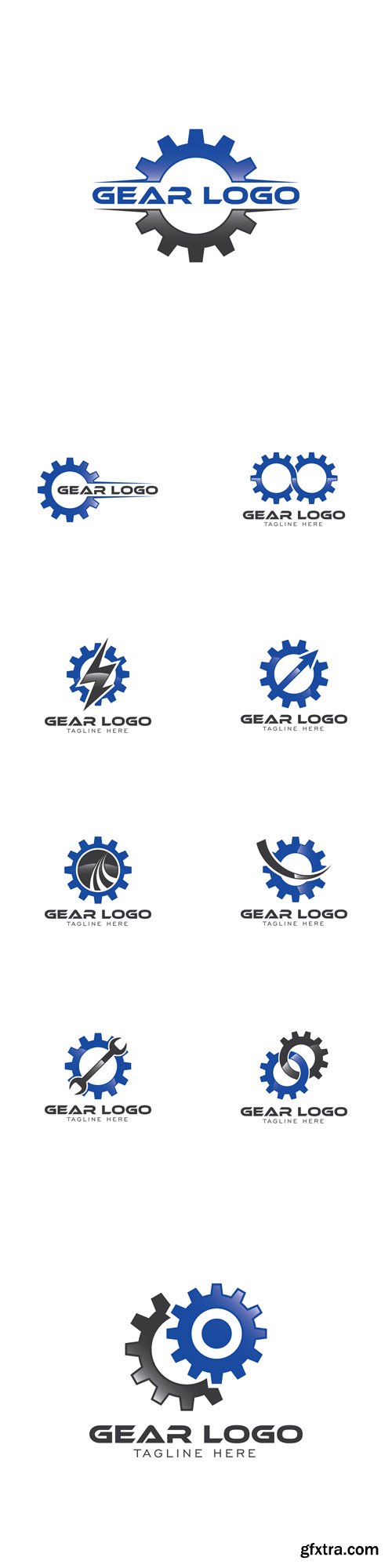 Vector Set - Gear Creative Concept Logo Design Template Vector Set - Gear Creative Concept Logo Design Template