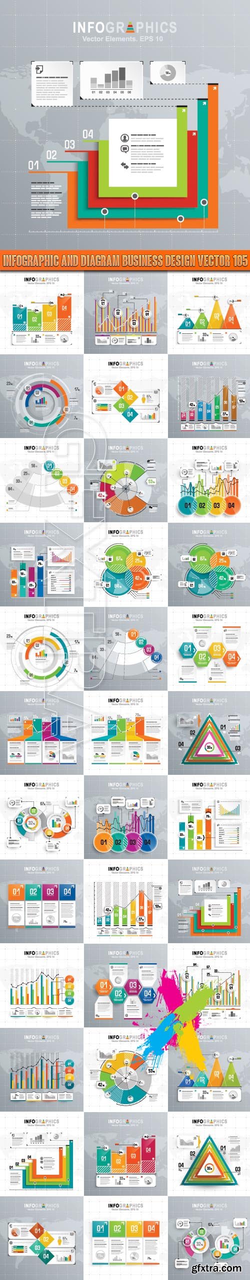 Infographic and diagram business design vector 105