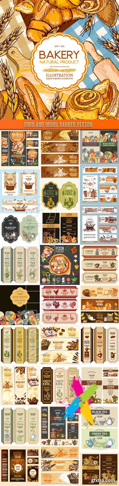 Food and Drink banner vector