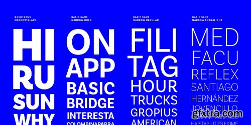 Basic Sans Narrow Font Family - 28 Fonts $999