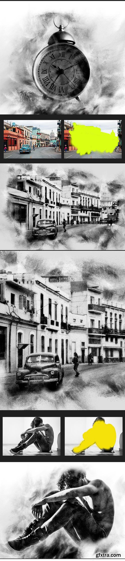 GraphicRiver - Charcoal Art - Realistic Charcoal Photoshop Action - 17808412