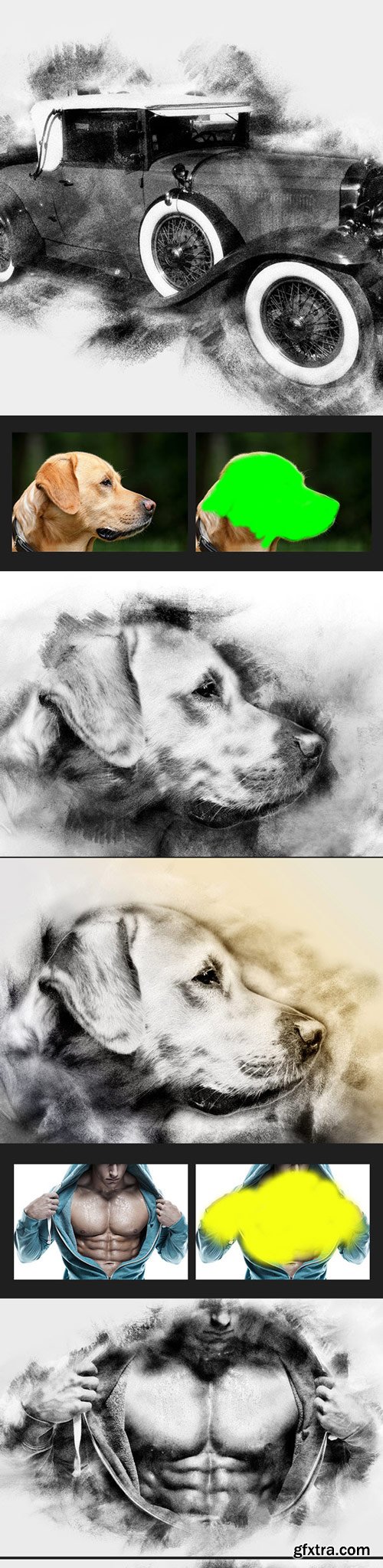 GraphicRiver - Charcoal Art - Realistic Charcoal Photoshop Action - 17808412