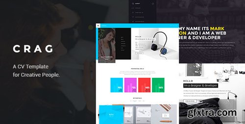 ThemeForest - Crag - Creative Resume CV PSD Template ThemeForest - Crag - Creative Resume CV PSD Template