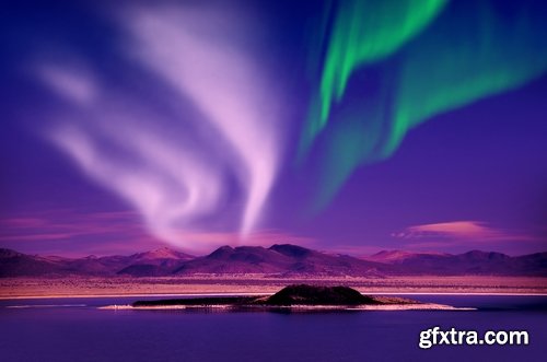 Collection of the northern lights starry sky landscape light effect travel 25 HQ Jpeg