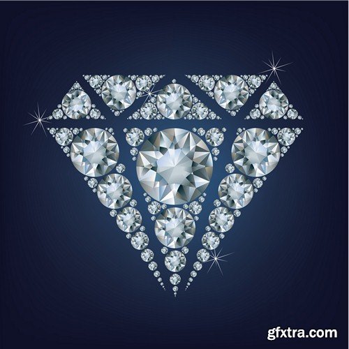Symbols of diamonds - 8 EPS