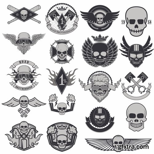 Collection label sticker icon logo the automotive themes print on clothing vector image 25 EPS