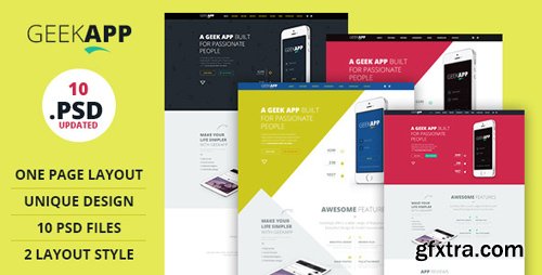 ThemeForest - GeekApp - One Page App Landing PSD Template 8405001 ThemeForest - GeekApp - One Page App Landing PSD Template 8405001