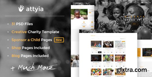 ThemeForest - Attyia - Creative Charity PSD Template 12638956
