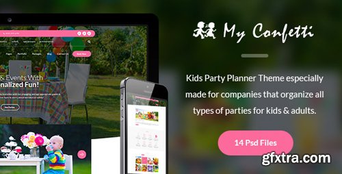 ThemeForest - My Confetti - Kids Party Planner PSD Template 12605196