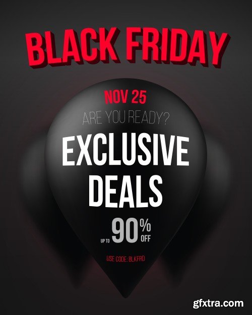 Black Friday Sale Design Elements 17xEPS