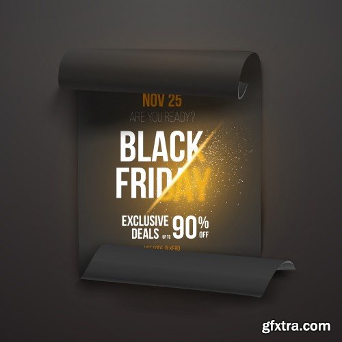 Black Friday Sale Design Elements 17xEPS