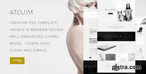 ThemeForest - Milota &mdash; Modern Personal/Studio Portfolio and Blog PSD Template 17370707