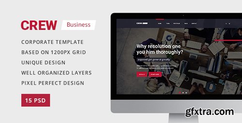 ThemeForest - Crew &mdash; Business/Corporate Portfolio &amp; Blog PSD Template 17523115