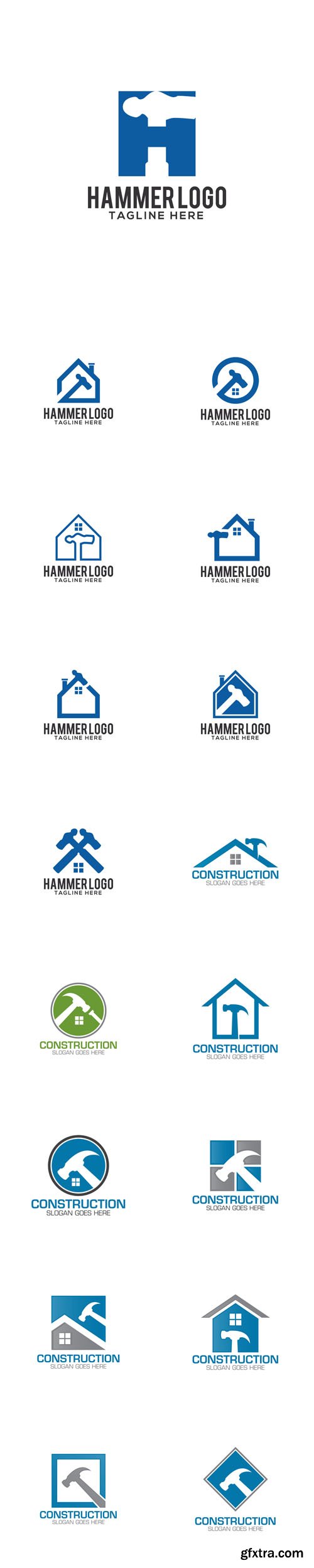 Vector Set - Construction Creative Concept Logo Design Vector Set - Construction Creative Concept Logo Design