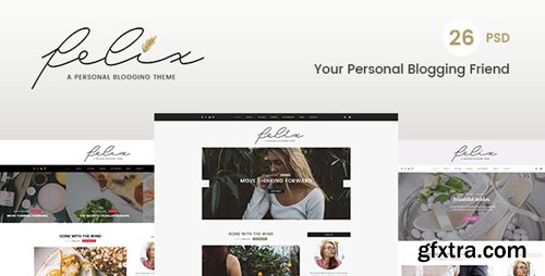 ThemeForest - Felix &ndash; Personal Blogging PSD Template 15322658