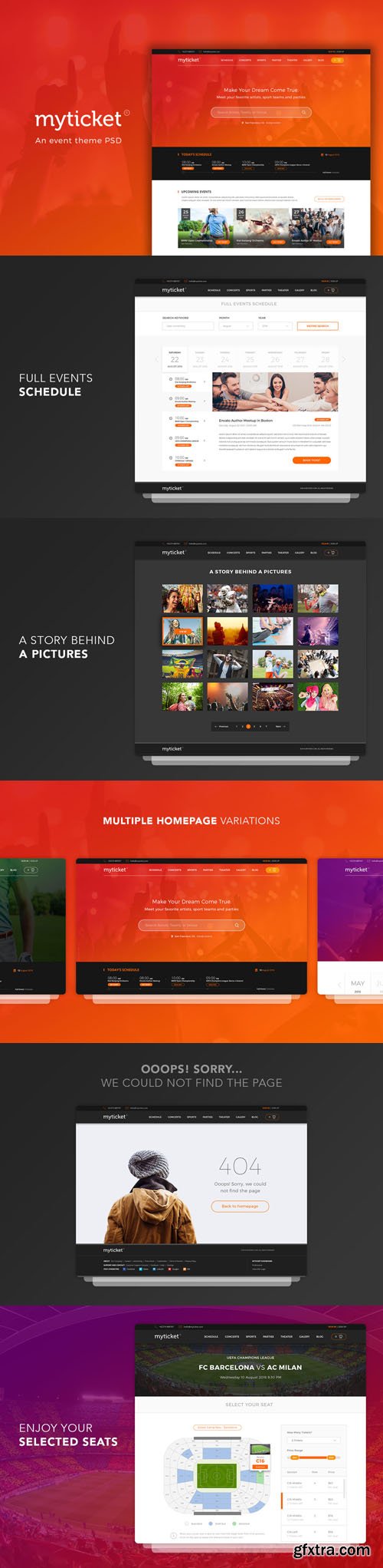MyTicket - An Event Theme PSD MyTicket - An Event Theme PSD
