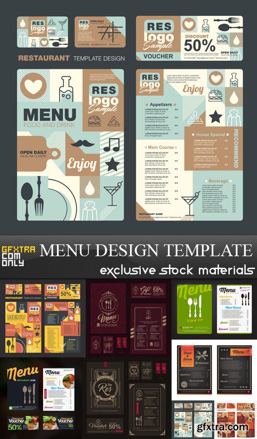 Menu Design Template 8xEPS GFxtra