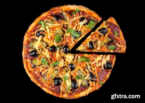 Collection of pizza with sausage 25 HQ Jpeg