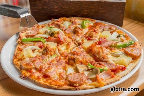 Collection of pizza with sausage 25 HQ Jpeg