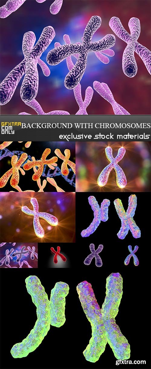 Background with chromosomes, 9 x UHQ JPEG