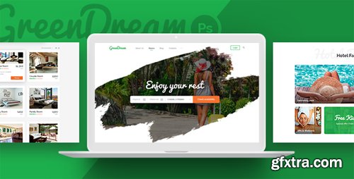ThemeForest - Green Dream - Hotel PSD Template 16919398