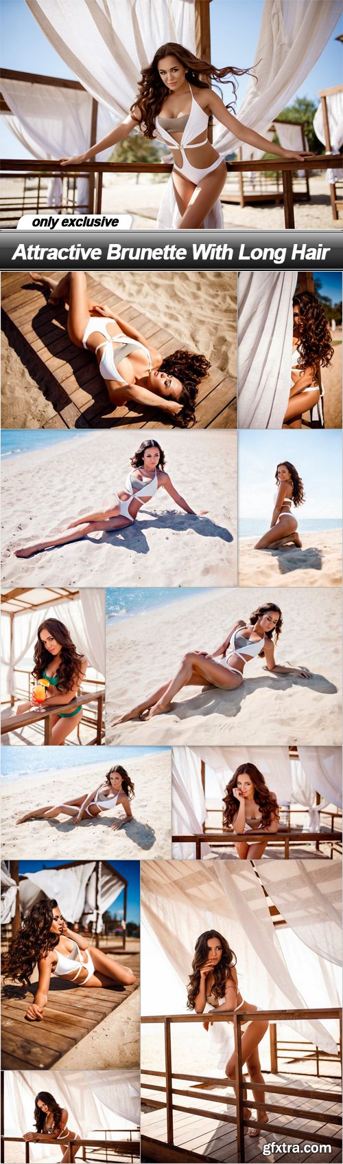 Attractive Brunette With Long Hair - 12 UHQ JPEG