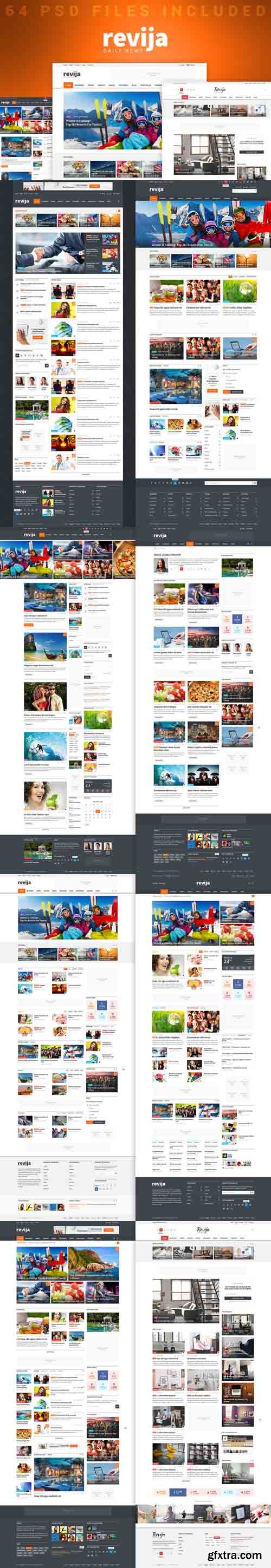 Revija - Blog/Magazine PSD Template Revija - Blog/Magazine PSD Template
