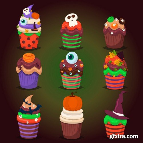 Halloween cupcakes - 5 EPS