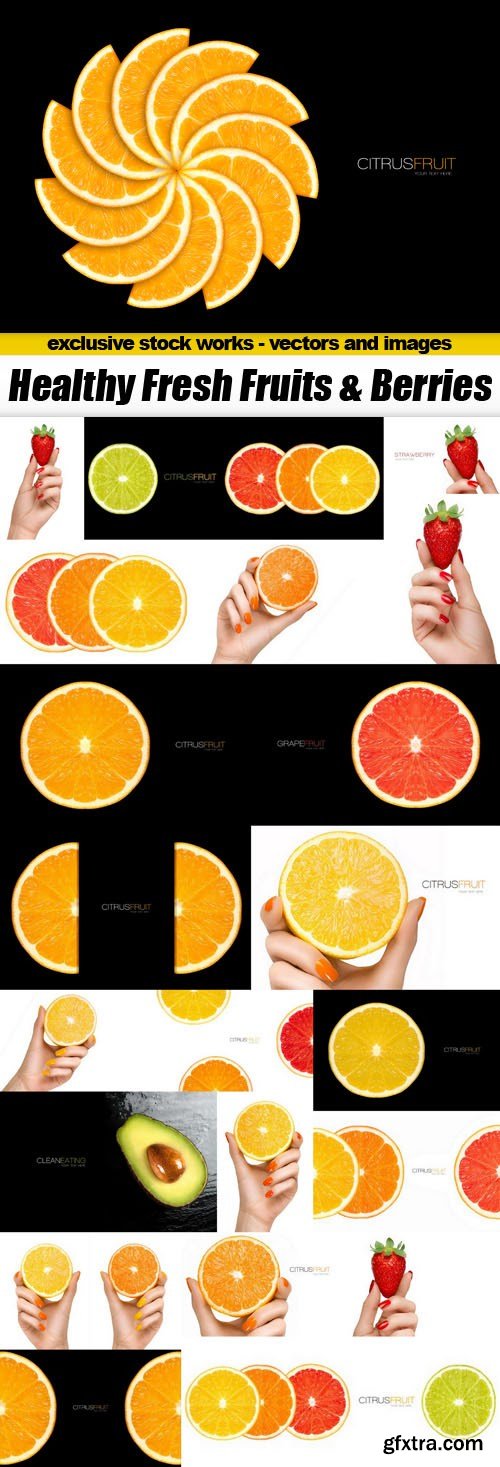 Healthy Fresh Fruits & Berries - 22xUHQ JPEG
