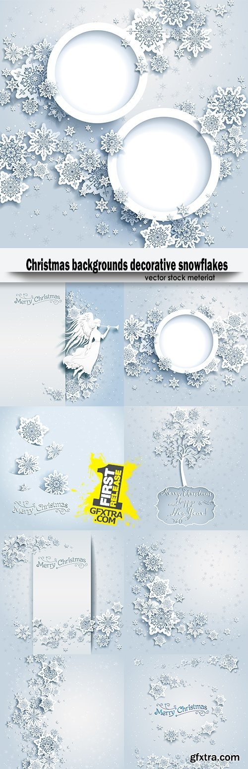 Christmas backgrounds decorative snowflakes