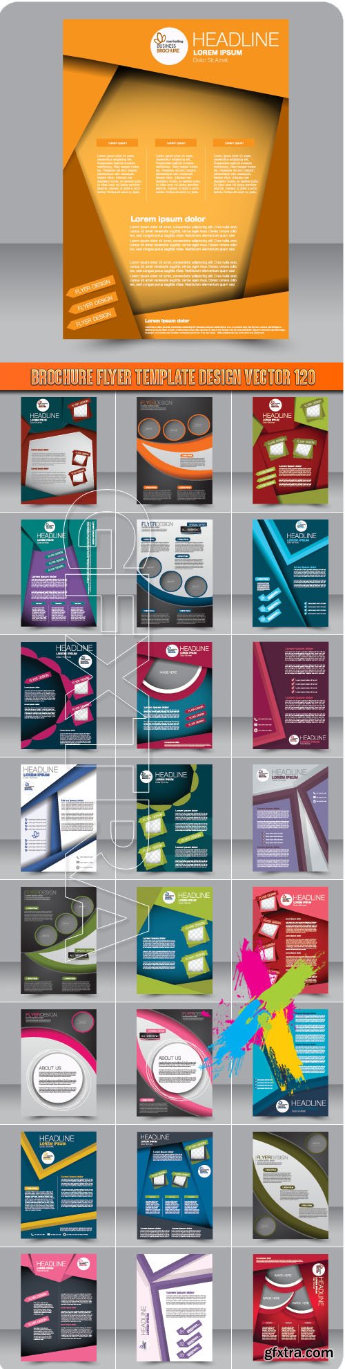 Brochure flyer template design vector 120